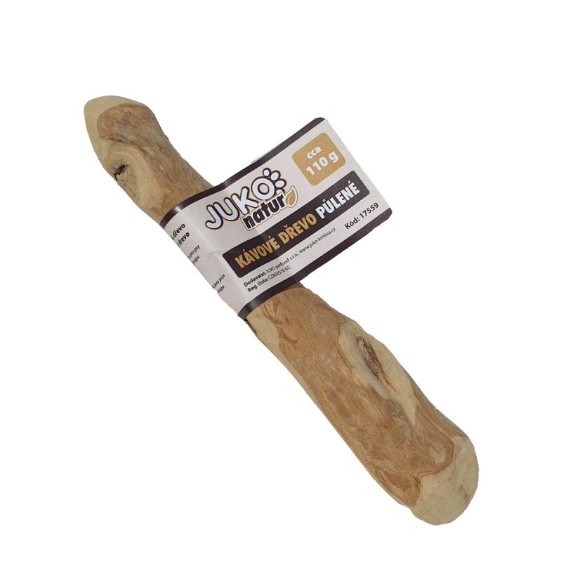 Žvýkací kávové dřevo JUKO půlené (cca 110 g)