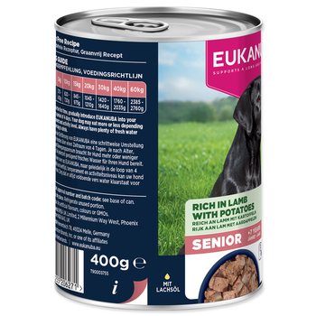 Konzerva EUKANUBA Senior bohatá na jehněčí s bramborami 400 g
