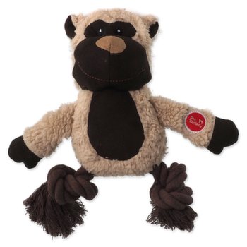 Hračka Dog Fantasy Snuggle mix zvířat s uzly a pískátkem 21cm