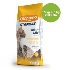PLUTO Star Cat Adult Mix 15 kg + 3 kg ZDARMA