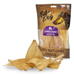KIDDOG 100% Natural Snack, jehněčí ucho - malé 5 - 6 ks / 50 g