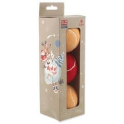 Hračka Dog Fantasy Winter Tale Vánoční sada tenisových míčků 3ks
