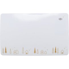 Vánoční prostírání s motivem, 44 x 28 cm, bílá/zlatá