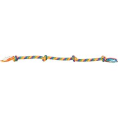 Hrací činka / přetahovadlo 122 cm, 4 uzly, multikolor - LIMITOVANÁ NABÍDKA
