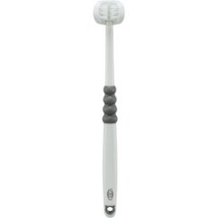 Tříhlavý zubní kartáček pro psy/kočky, 18 cm, bílá/šedá