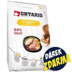 Krmivo Ontario Cat Exigent 2kg + 4 kapsičky ZDARMA