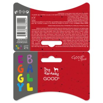 Hračka Dog Fantasy Eggy ball tvar vejce červená 16x26cm