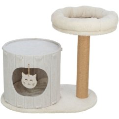 Škrabadlo FILIA s filcovým domkem, 58 × 37 cm, výška: 52 cm, krémová