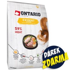 Krmivo Ontario Cat Exigent 6,5kg + 6 kapsiček ZDARMA