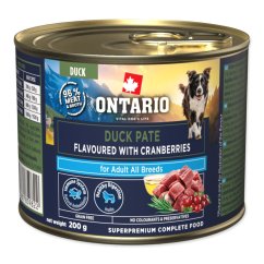 Konzerva Ontario Adult kachní pate s příchutí brusinek 200g