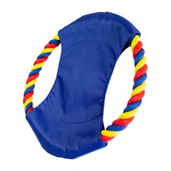 Létající disk 20 cm / 110 g červená, modrá, bílá + modrý střed, HipHop Dog