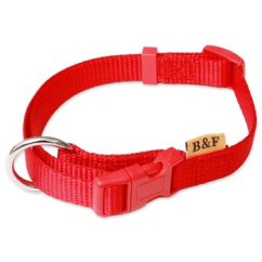 Obojek BAF nylon červený 2,5x40-66cm