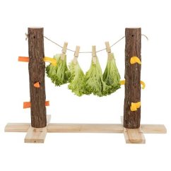 Krmný strom DUO pro králíky, 53 x 34 x 25 cm, dřevo s kůrou