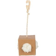 Box s hnízdícím materiálem, 9x9x9 cm/ 6g, karton/kapok