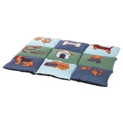 Barevná měkká podložka PATCHWORK 80 x 55 cm, protiskluzová,  - modro/zelená