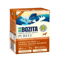 Bozita Purely Dog paté s hovězím a lososem GF 370 g