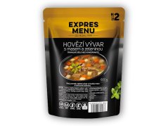 Hovězí vývar s masem a zeleninou 600g