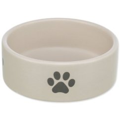 Miska Trixie keramická motiv packy šedá 0.8 l/ø 16 cm