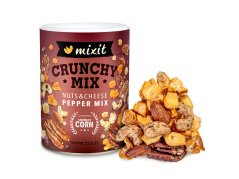 Crunchy mix – Sýr, crunchy corn a <b>oříšky</b> s barevným pepřem 300g