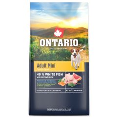 Krmivo Ontario Adult Mini Fish & Brown Rice 6,5kg