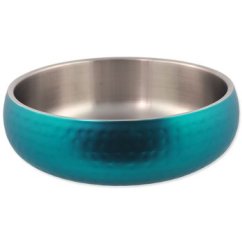 Miska Dog Fantasy s dvojitou stěnou tyrkysová 22cm, 2100ml