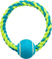 Bavlněný kruh s tenisovým míčem 6 cm / 18 cm - TRIXIE