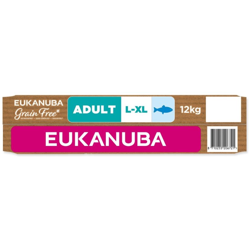 Krmivo EUKANUBA Grain Free Adult Large rich in ocean fish 12kg