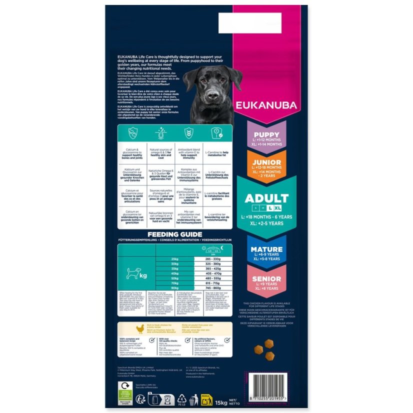 Krmivo EUKANUBA Adult Large rich in fresh chicken 15kg