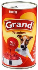Grand Premium Dog hovězí, konzerva 1300 g