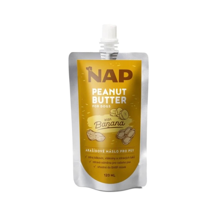 NAP Arašídové máslo pro psy Banán 120 ml