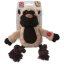 Hračka Dog Fantasy Snuggle mix zvířat s uzly a pískátkem 21cm