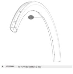 MAVIC KIT FT/RR RIM COSMIC S42