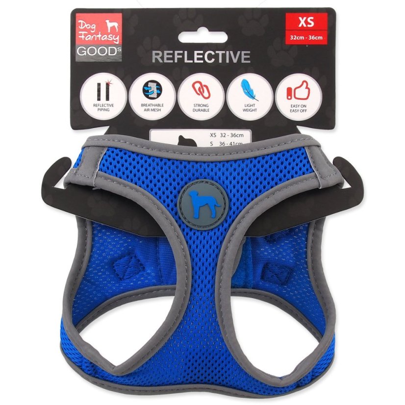 Postroj Dog Fantasy Puppy XS modrý 32-36cm