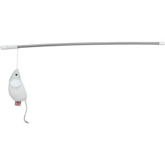 Hrací prut s myškou, 46 cm, catnip, plast/polyester