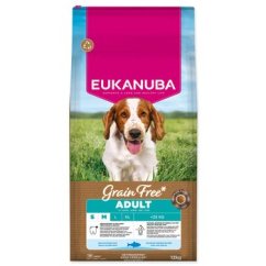 Krmivo EUKANUBA Grain Free Adult Small & Medium rich in ocean fish 12kg