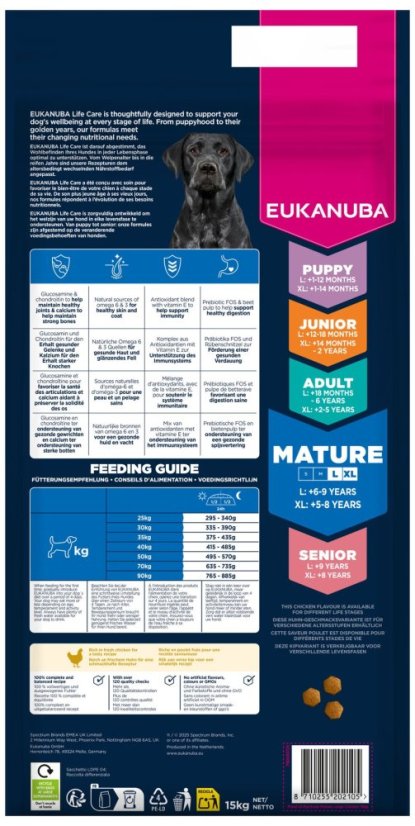 Krmivo EUKANUBA Mature Large rich in fresh chicken 15kg