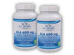 2x ALA 600mg Alpha Lipoic Acid + Vitamin B1,B5,B6 120 vege caps - Kyselina Alfa Lipoová