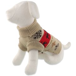 Svetr Dog Fantasy Winter Tale Vánoční pletený se soby, M 43cm
