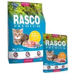Krmivo Rasco Premium Kitten kuře  2kg + 5 kapsiček ZDARMA