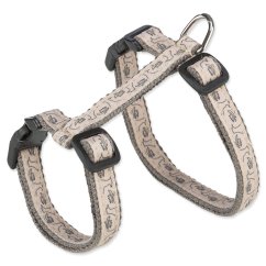 Postroj Trixie pro kočky s vodítkem  šedý/béžový 27–45 cm/13 mm, 1,20 m