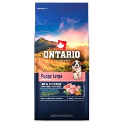 Krmivo Ontario Puppy & Junior Large Chicken & Sweet Potatoes 12kg