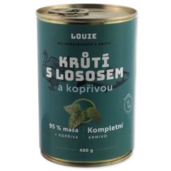 Konzerva LOUIE krůtí s lososem a kopřivou 400g
