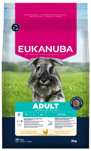 Krmivo EUKANUBA Adult Small breed rich in fresh chicken 3kg
