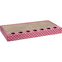 Škrabací karton s hračkou 48 x 25 cm růžový