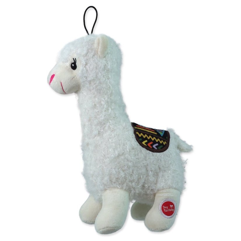 Hračka Dog Fantasy Stuffed Toy lama pískací mix barev 26cm