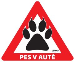 Samolepka pes v autě venkovní TLAPKA