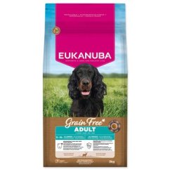 Krmivo EUKANUBA Grain Free Adult all breeds rich in venison 3kg