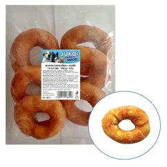 Kroužek buvolí obalený kuřecím masem JUKO Snacks 10 cm (6 ks)