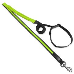 Vodítko Dog Fantasy USB LED nylonové běžecké vodítko zelené 2,5x180-250cm