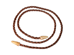 pletená šnůrka na bolo s parohovými špičkami